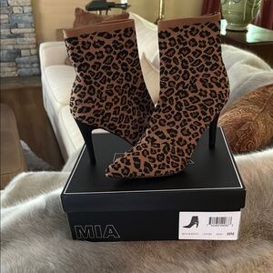 MIA Brown Heeled Boots with Elegant Design